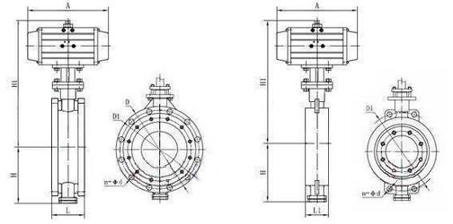 氣動開關蝶閥結(jié)構(gòu)圖